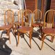 6 Baumann chairs in wood and imitation leather