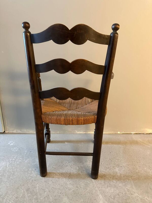 Fauteuil paillé provençal