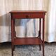 Curved solid wood side table - early 20th century