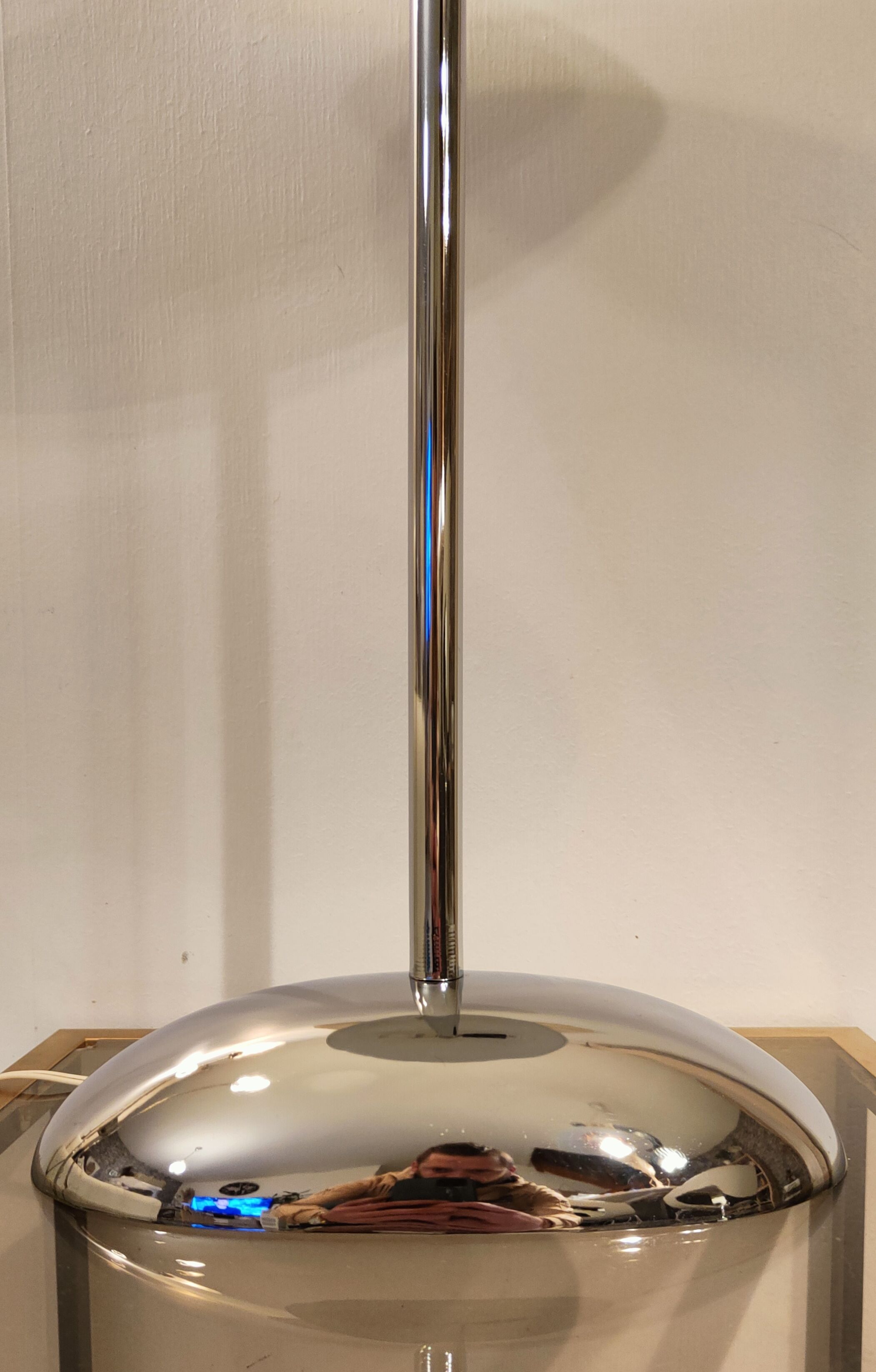 Vintage chrome mushroom lamp 1970 to 1980