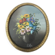 Miniature hand painted by Rolu bouquet of flowers mid 20th century wooden frame