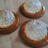 Set of three vintage 60/70 ceiling lights
