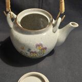 Service à thé vintage en grès six tasses et théière