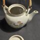 Service à thé vintage en grès six tasses et théière