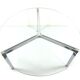 Table basse en verre moderniste avec base en acier inoxydable