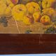 Oil on panel e croizet still life with apples grapes late nineteenth century