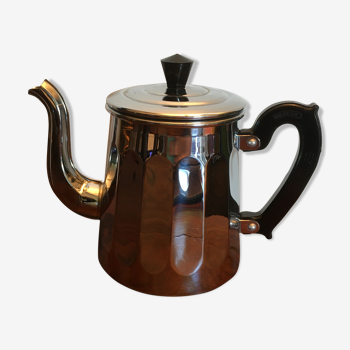 Menesa chrome copper vintage teapot