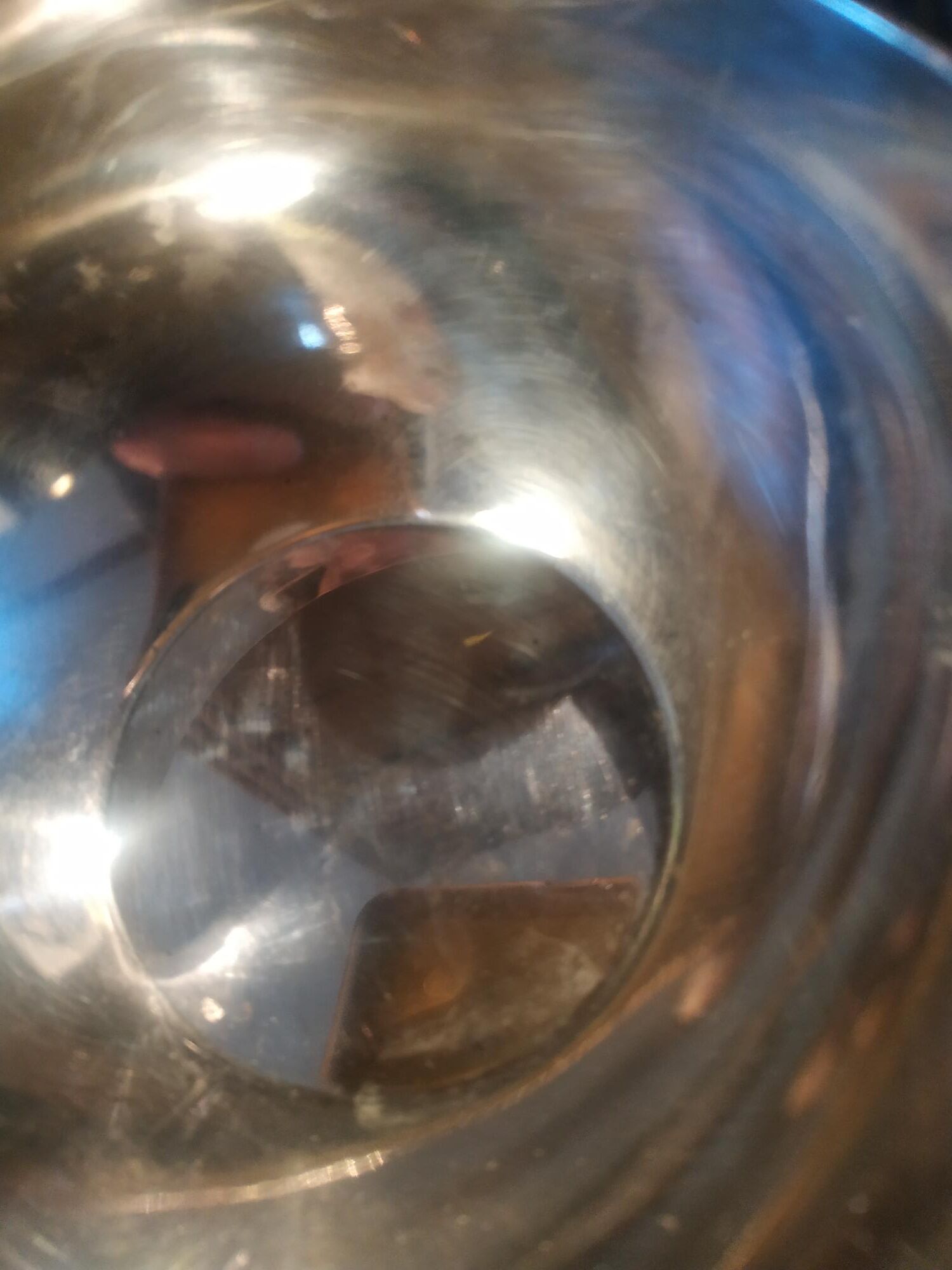 Servant 3 cups in silver metal poinçoin