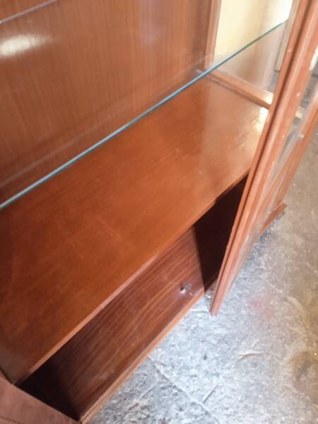 Empire display case 2 wooden doors, 1940/50s