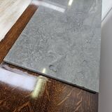 Buffet Art Déco en chêne pour salle à manger avec plateau en marbre