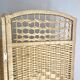 Paravent vintage 3 pans en tressage