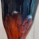 Flamed ceramic pitcher vase 1960