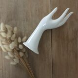 Vase soliflore hand white ring
