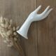 Vase soliflore main baguier blanche