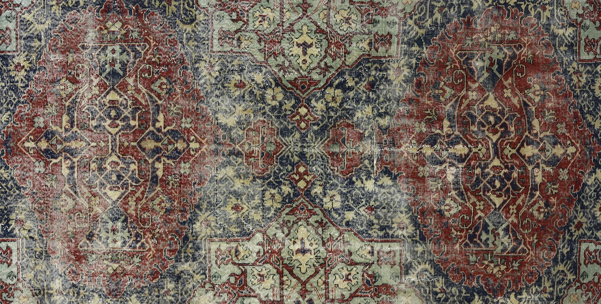 Anatolian handmade vintage rug 315 cm x 185 cm