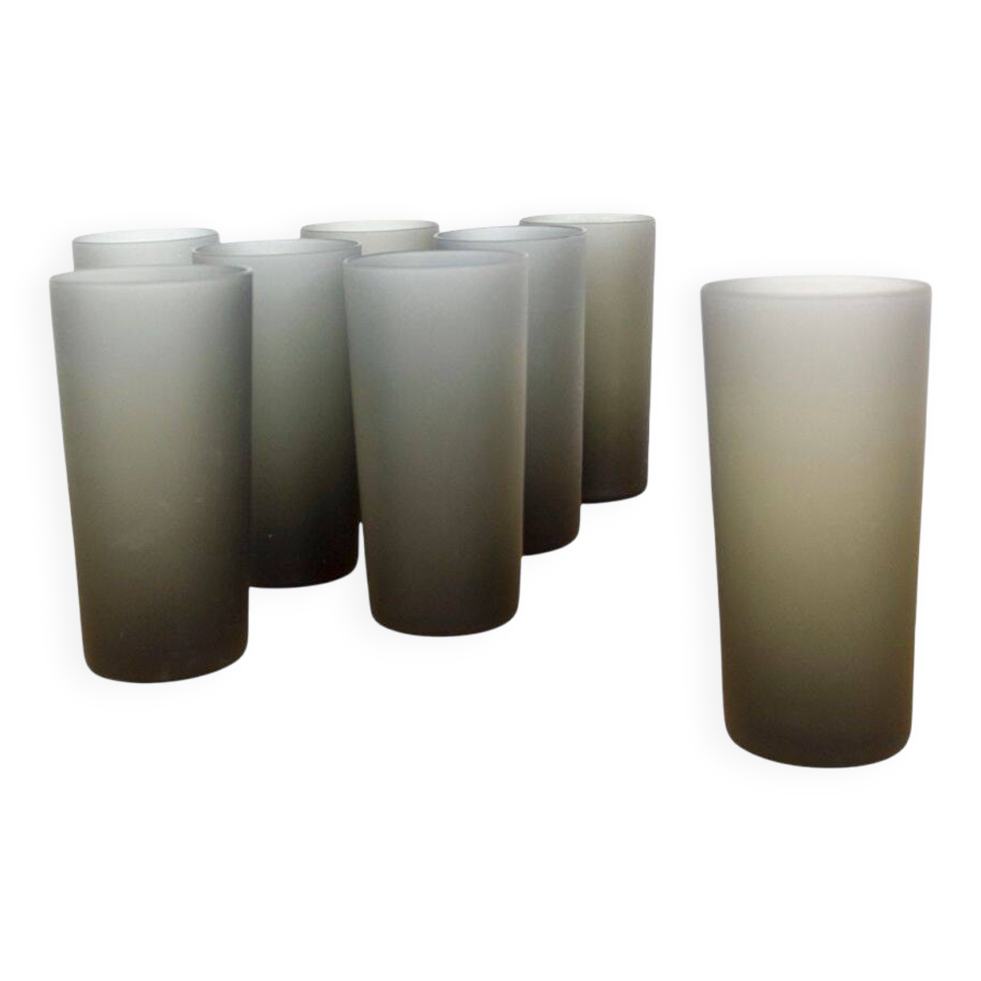 Vintage Matte Black Highball Glasses