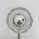 Thick structured ice glass wall light flush mount by Peill & Putzler, 1970s