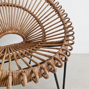 French Rattan Lounge Chair 1960s
