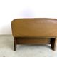 Fauteuil en cuir brutaliste, années 1960