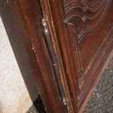 Large wooden coat rack 2 doors antique