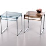 Tables d'appoint vintage en plexiglas Marc Berthier - Set de 2, 1960