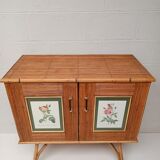 Split bamboo and rattan sideboard 50/60s