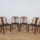 Art Deco Dining Chairs Gondola, Rene Melin, France, 1930s, Set of 6