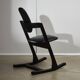Chaise Ergonomique Pendule en Cuir Noir par Peter Opsvik pour Stokke, 1983