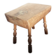 Upcycled brutalist stool, side table, bedside table in solid oak