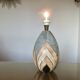 Art Deco style lamp in marble veneer and brass from the 70s