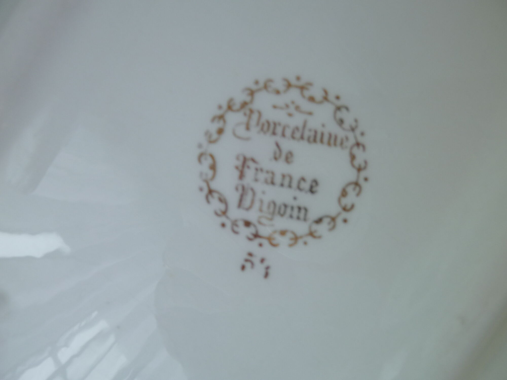 Fish dish in porcelain of France Digoin 53 cm