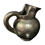 Vallauris pitcher in black enamelled ceramic