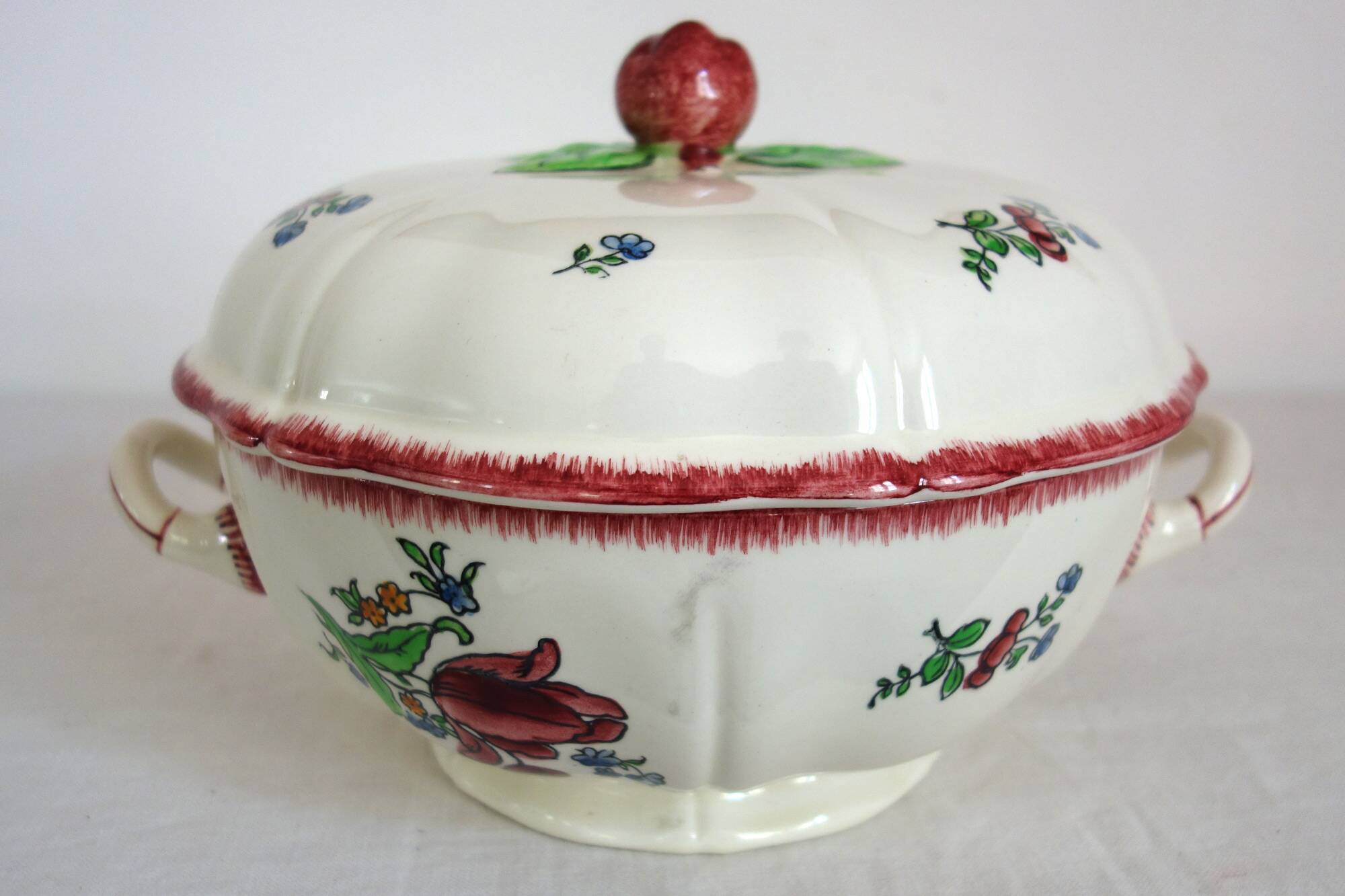 Gien Faïence modèle Lorraine grande soupière et plat