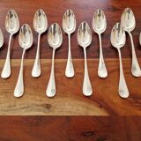 Christofle - Set of 11 Fidélio baguette table spoons in silver-plated metal