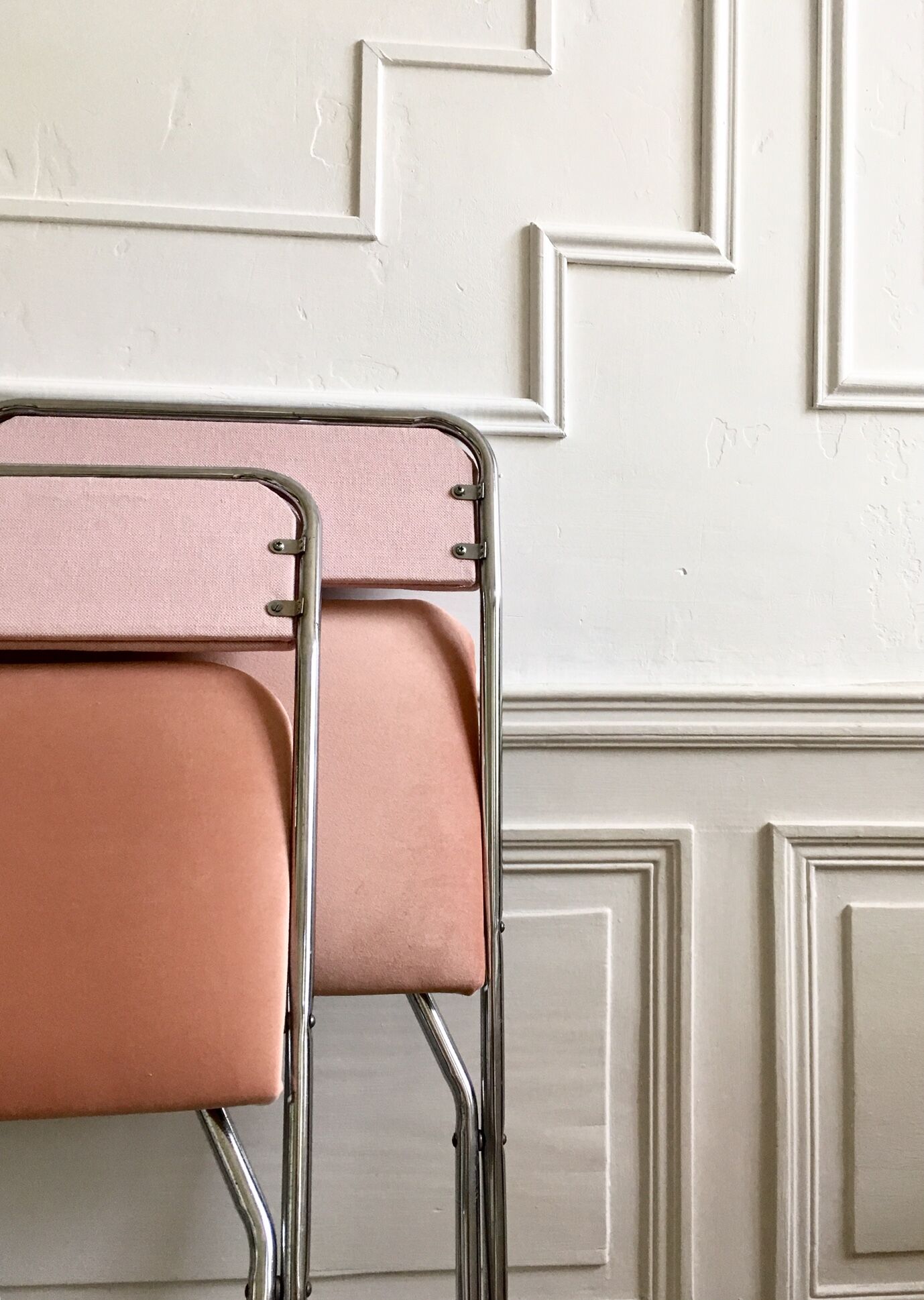 Restored vintage folding chairs