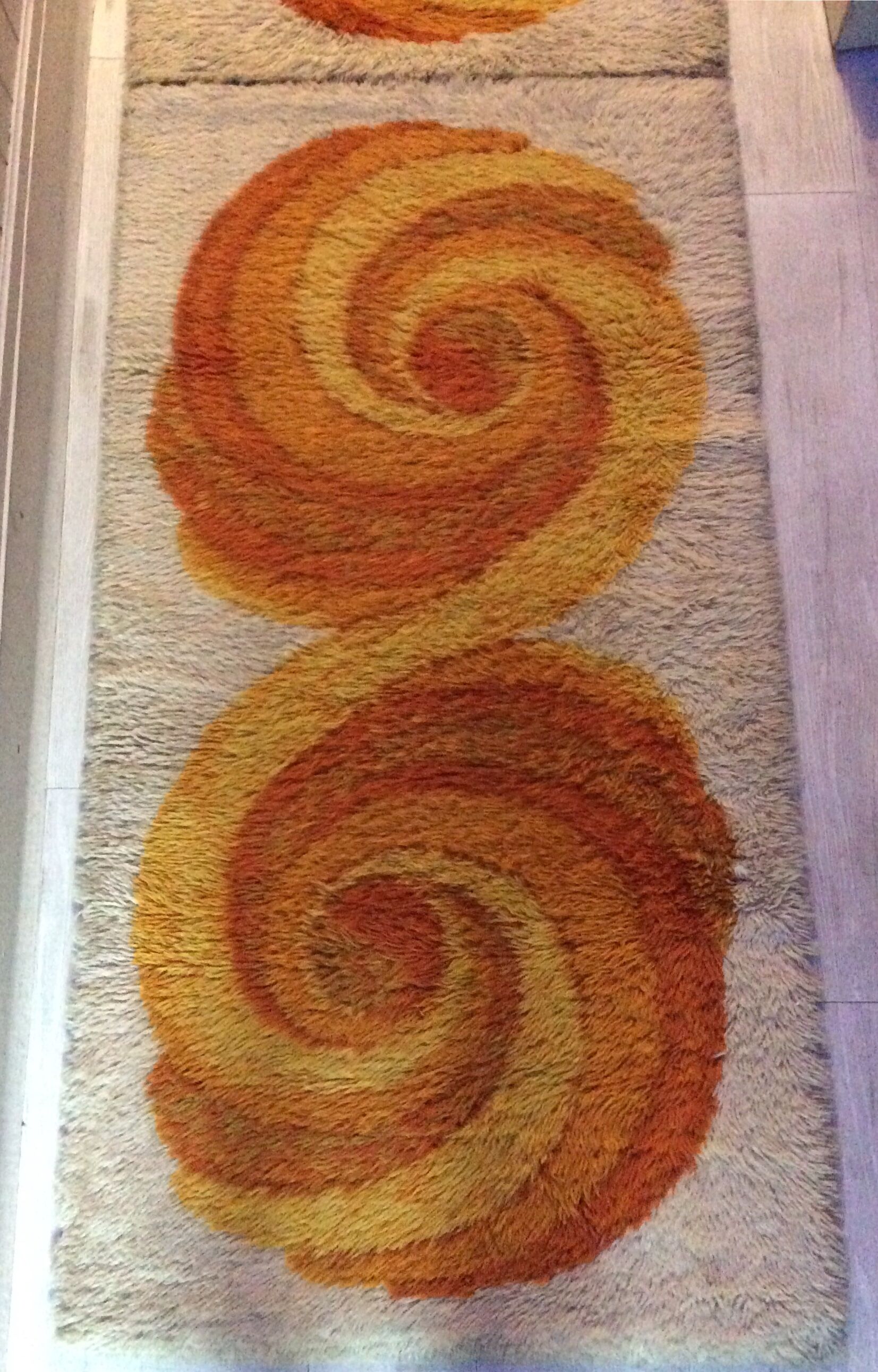 Duo de tapis Bergrya par Bergoos des années 60