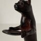 Pockets in the shape of a servant cat in bronze of reddish-brown patina