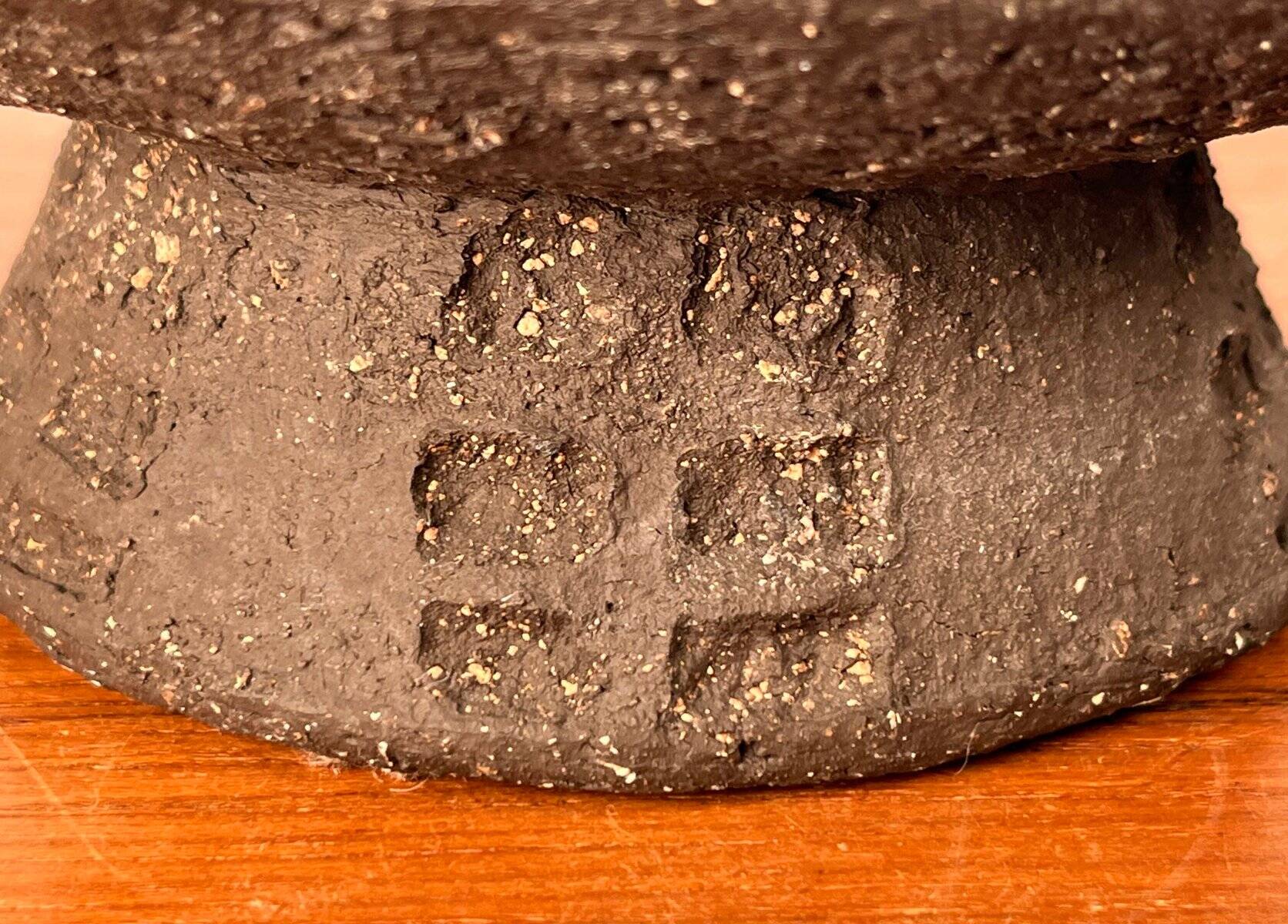 Mid-century modern pottery candlestick by Else and Henry Nielsen for Henri Keramik, 1960s.