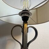 Lampe à poser en fer forgé Brutaliste année 60
