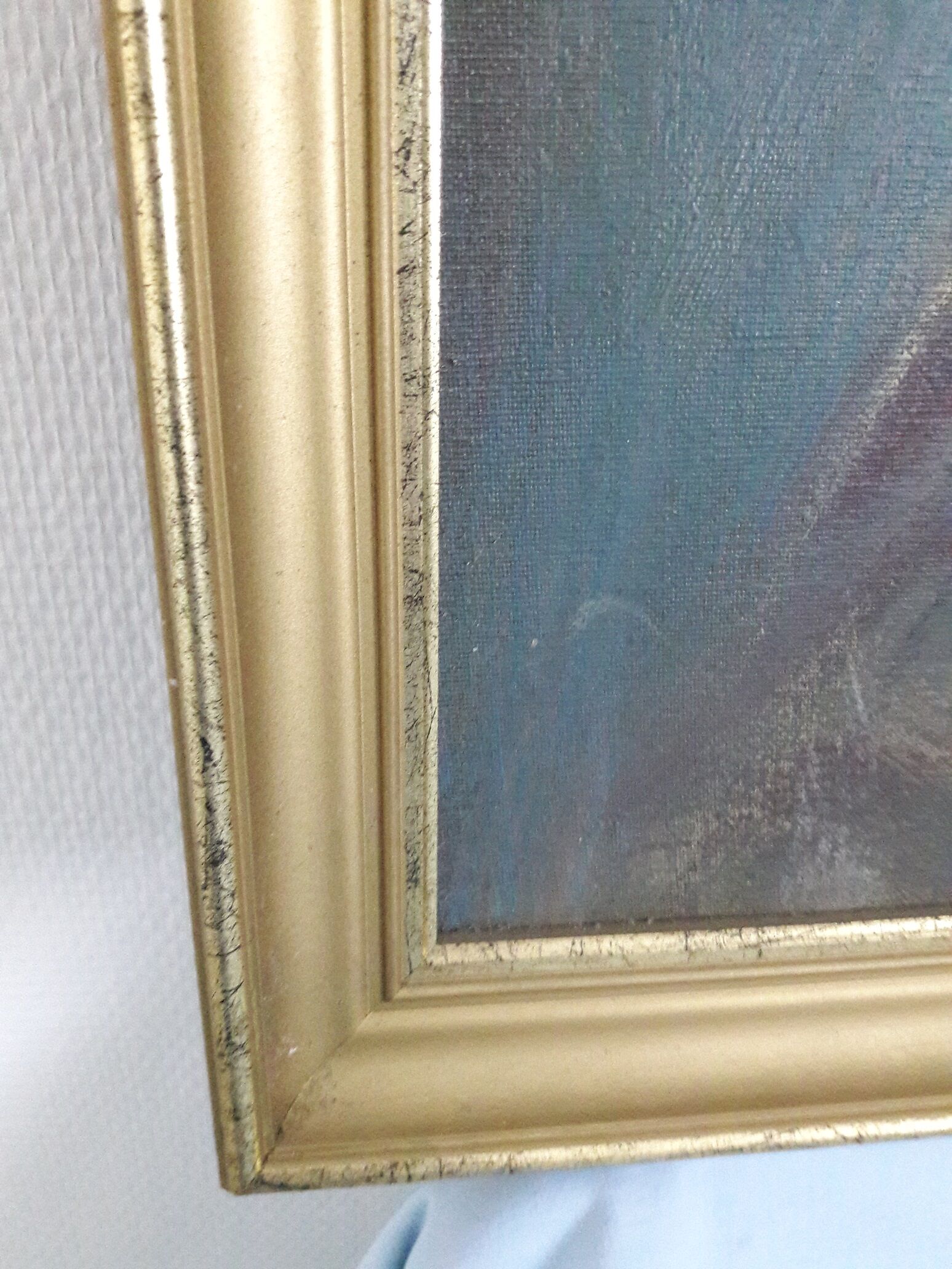 Portrait painting woman signed
