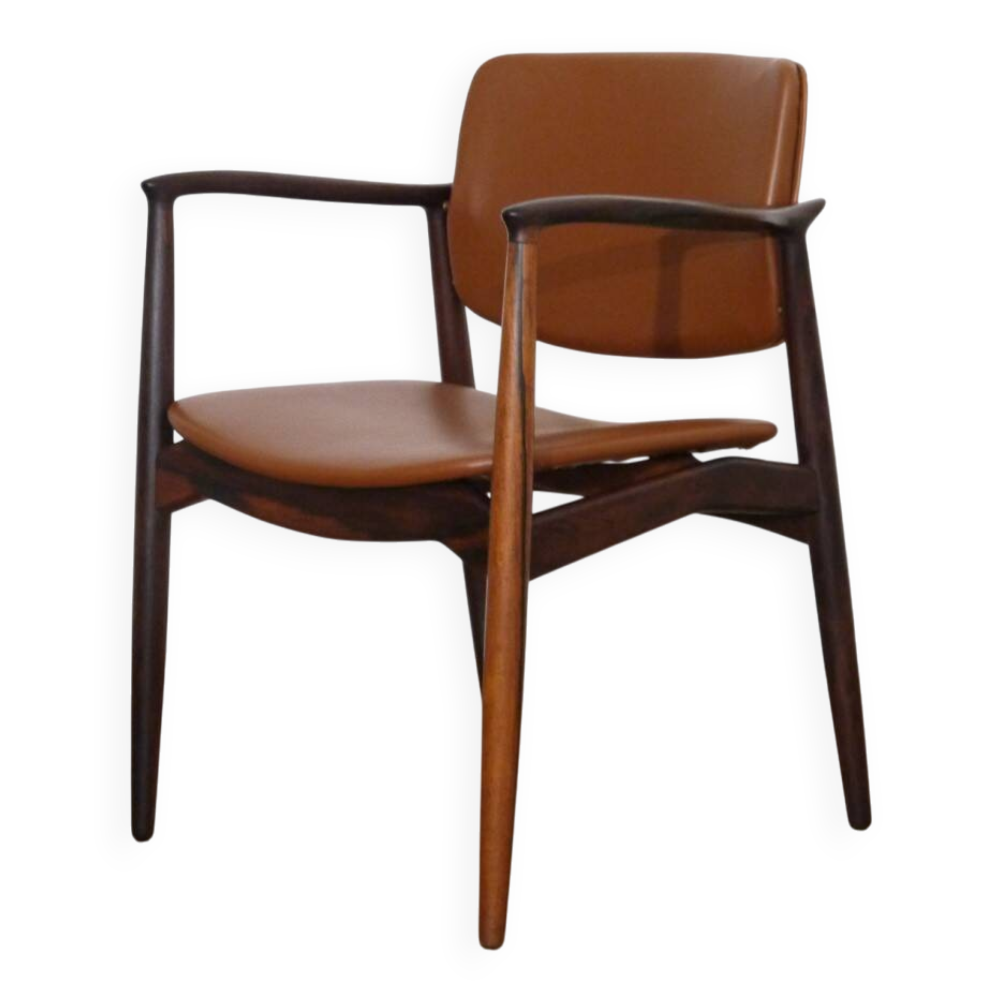 Danish armchair in Rio rosewood by Erik Buch