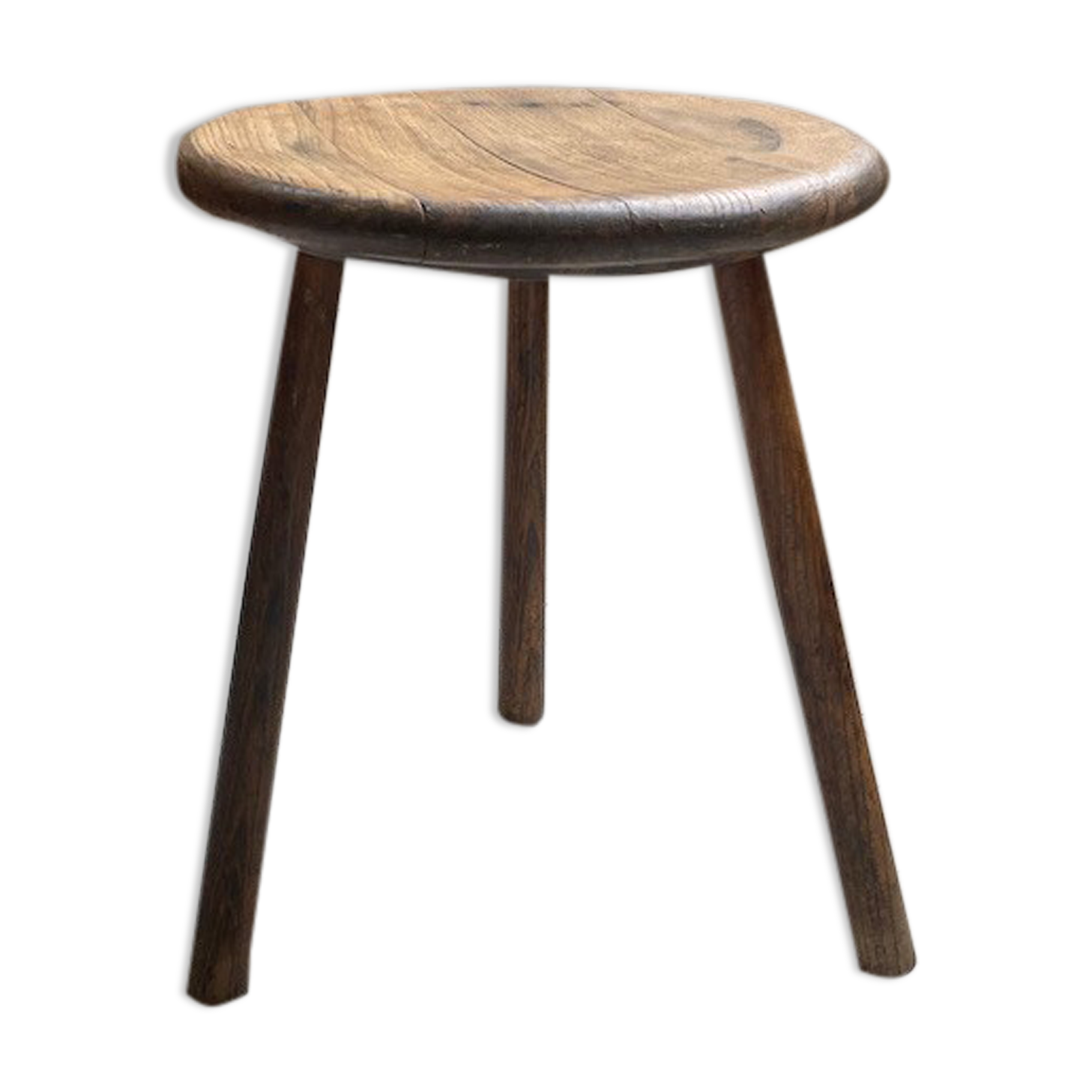 French tripod oak stool 50