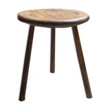 French tripod oak stool 50