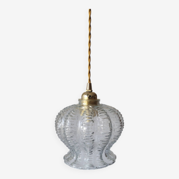 Molded glass pendant light