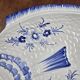 Elegant large vintage fish platter Portugal – Cobalt blue ceramic – 45 cm
