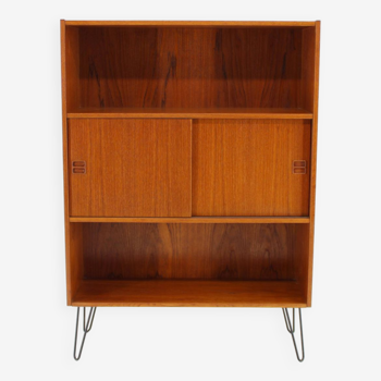1960s Upcycled Bookcase with Sliding Doors, Denmark