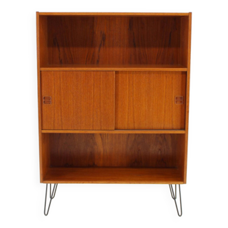 1960s Upcycled Bookcase with Sliding Doors, Denmark