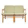 Danish 2-seater sofa in laminated beech and mahogany model AX by Peter Hvidt and Orla Molgaard-Nielsen for Fritz Hansen 1960