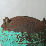 Old cast-iron cauldron