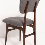 Chaise bouclée gris foncé du 20ème siècle, 1960